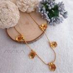 Flower Charms Neckchain in rose gold
