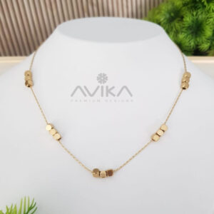 Cubes Gold Plated Neck Chain