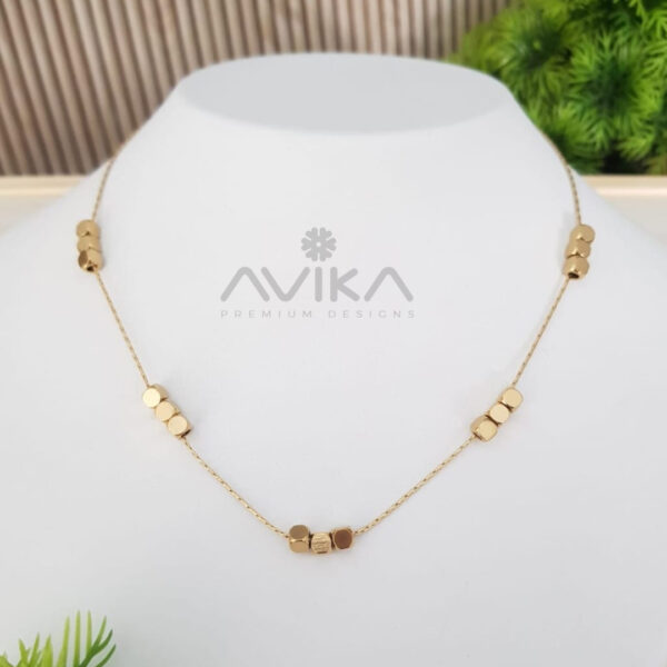 Cubes Gold Plated Neck Chain
