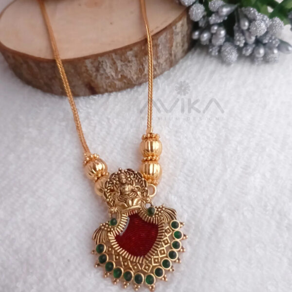 Kerala Style Palakka Pendant in rose gold