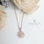 Shield Pendant Rose Gold Chain