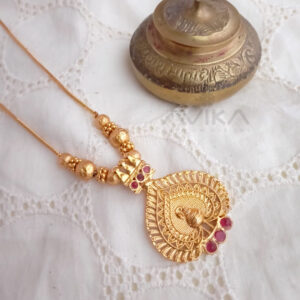 artificial rose gold necklace