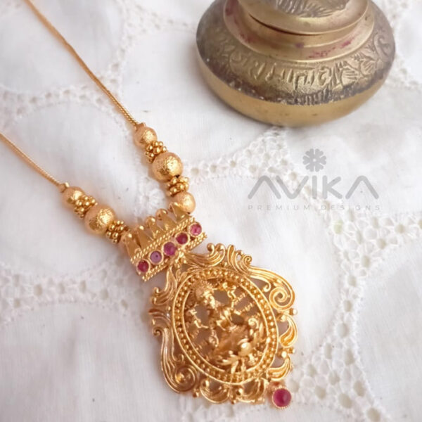Lakshmi rose gold necklace pendant large
