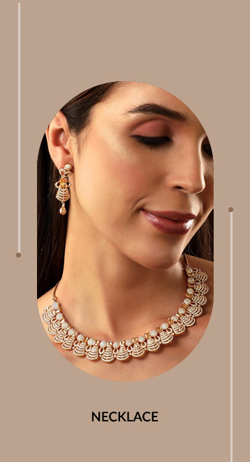 Rose gold necklace in kerala