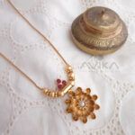 Floral Rose Gold Pendant Necklace