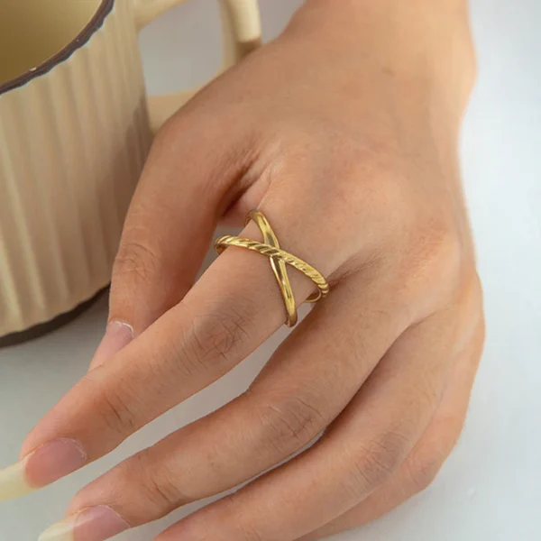 Anti-Tarnish-Stainless-Steel-Cross-Shaped-Adjustable-Ring-online