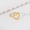 Anti-Tarnish-Stainless-Steel-Heart-Shaped-Adjustable-Ring