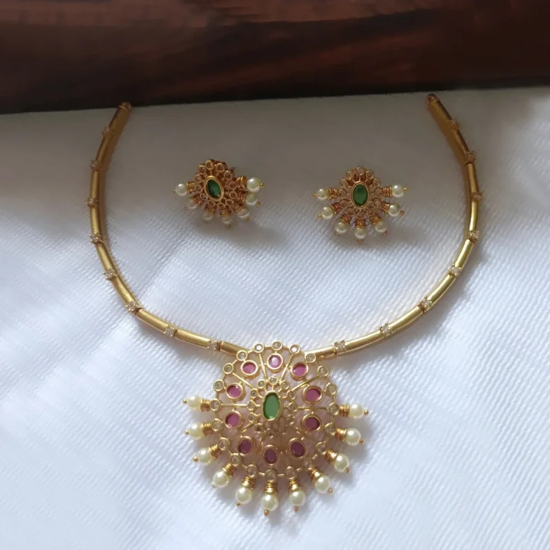 Antique-Finish-Kemp-Hasli-Necklace-with-Earrings