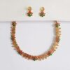 Enamel-Lotus-Lakshmi-Coin-Choker-Necklace-Set