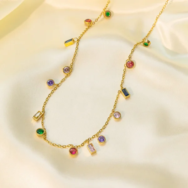 Gold-Plated-Anti-Tarnish-Multicolour-Geometrical-Necklace