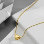 Gold-Plated-Anti-Tarnish-Puffy-Heart-Themed-Pendant