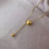 Gold-Plated-Anti-Tarnish-Spherical-Pendant-Necklace-kerala
