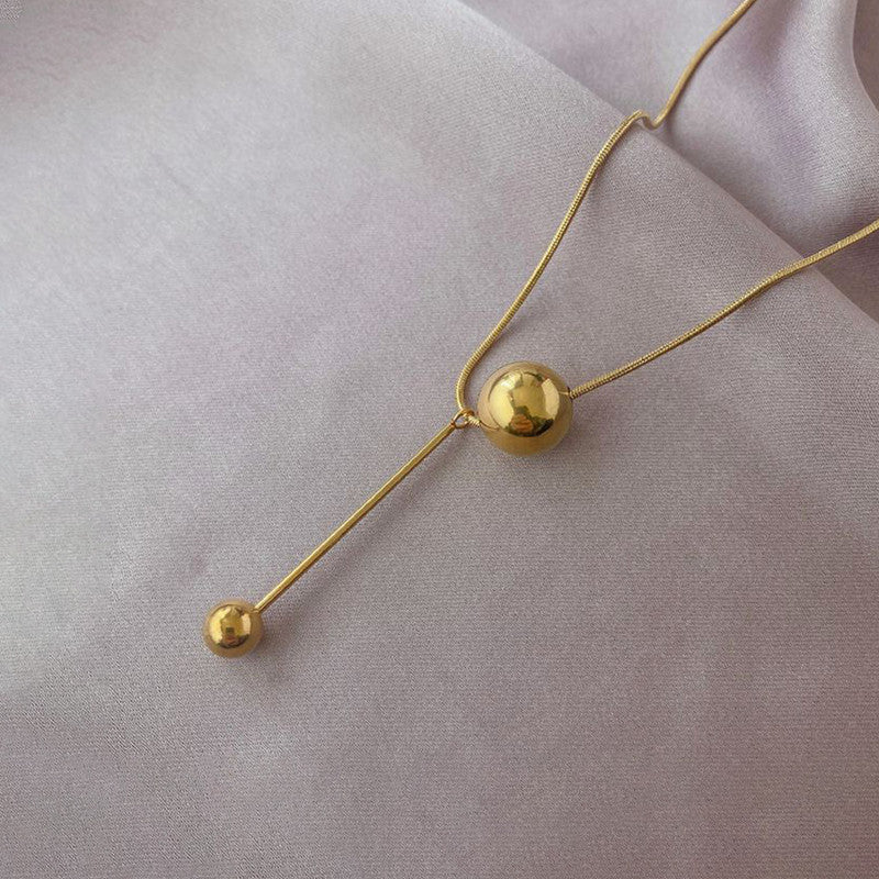 Gold-Plated-Anti-Tarnish-Spherical-Pendant-Necklace-kerala