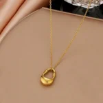 Gold-Plated-Anti-Tarnish-Stainless-Steel-Contemporary-Pendant