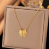 Gold-Plated-Anti-Tarnish-Stainless-Steel-Dangling-Stripes-Pendant