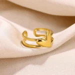 Gold-Plated-Anti-Tarnish-Stainless-Steel-Double-Band-Heart-Adjustable-Ring