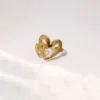 Gold-Plated-Anti-Tarnish-Stainless-Steel-Linked-Heart-Adjustable-Ring