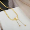 Gold-Plated-Stainless-Steel-Anti-Tarnish-Butterfly-Snake-Chain-Pendant