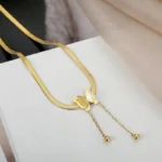 Gold-Plated-Stainless-Steel-Anti-Tarnish-Butterfly-Snake-Chain-Pendant