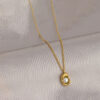Gold-Plated-Stainless-Steel-Anti-Tarnish-Pearl-Studded-Pendant