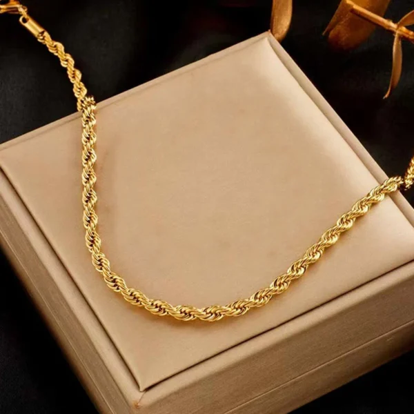 Gold-Plated-Stainless-Steel-Anti-Tarnish-Twisted-Chain-Necklace