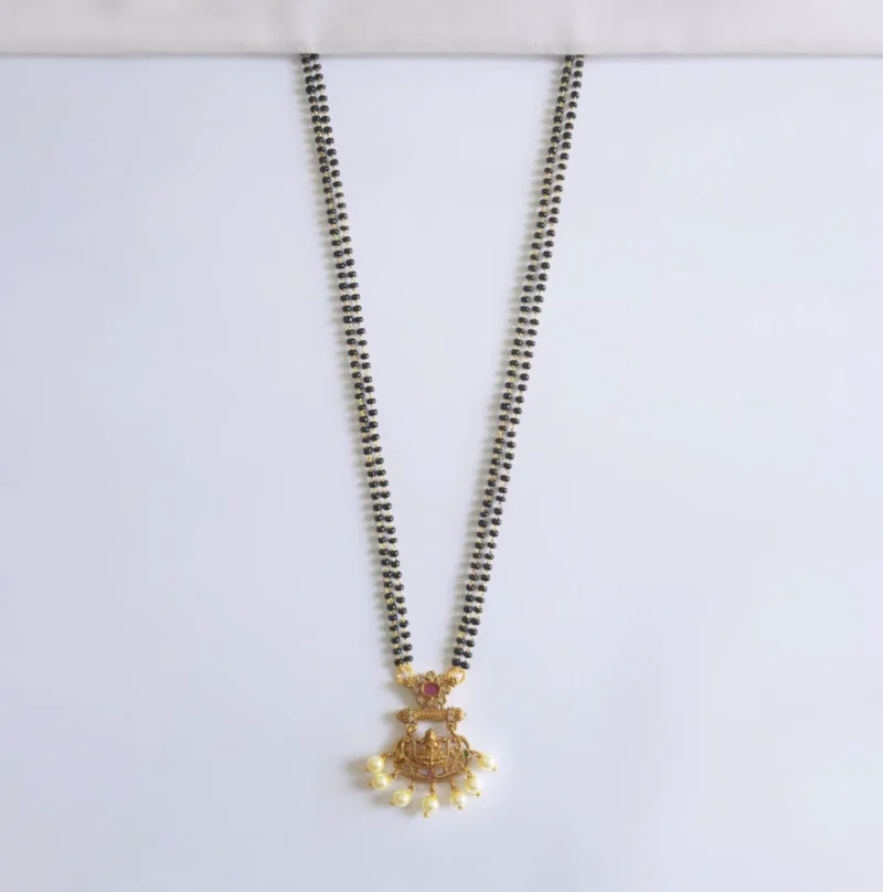Lakshmi-Mangalsutra-Double-Strand-Black-Bead-Chain