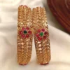 Non-Idol-Ruby-and-Emerald-Green-Stone-Traditional-Bangles