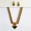 Premium Green Nagapadam Necklace with Earrings