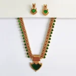 Premium Green Nagapadam Necklace with Earrings