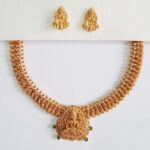 Traditional-Lakshmi-Pendant-Green-Stone-Mango-Necklace