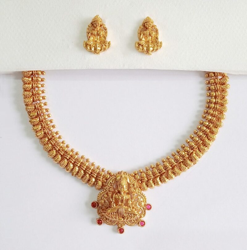 raditional-Lakshmi-Pendant-Ruby-Stone-Mango-Necklace
