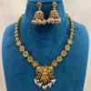 Antique-Temple-Jewellery-Lakshmi-Devi-Pendant-with-Jhumka-Earrings