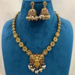 Antique-Temple-Jewellery-Lakshmi-Devi-Pendant-with-Jhumka-Earrings