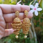 Kundan Pearl Jhumka Earrings