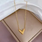 Gold-Plated-Stainless-Steel-Anti-Tarnish-V-Shaped-Pendant