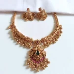 Temple Peacock Pendant Necklace Set | Imitation Jewellery Kerala