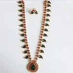 Green Palakka Long Haaram Set