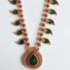 Green Palakka Long Haaram Set – Authentic Kerala Imitation Jewellery for Weddings