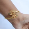 Traditional-Openable-Floral-Bracelet-Kada-with-Kempu-Stones