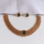 Gold-Plated-Traditional-Green-Kanaka-Rekha-Layered-Necklace-Set