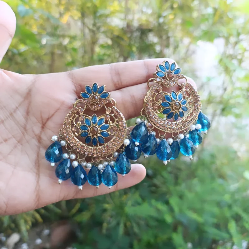 Neelam Feroza Chandbali Earrings