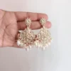 Kundan Pearl Chandbali Earrings