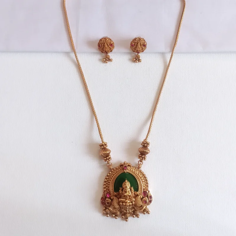 Temple Goddess Lakshmi Necklace Set