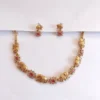 Antique-Gold-Plated-Gaja-Ratna-Necklace-Set-Elephant-Motifs-and-Ruby-Stones