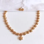 Floral AD Stone Choker Set