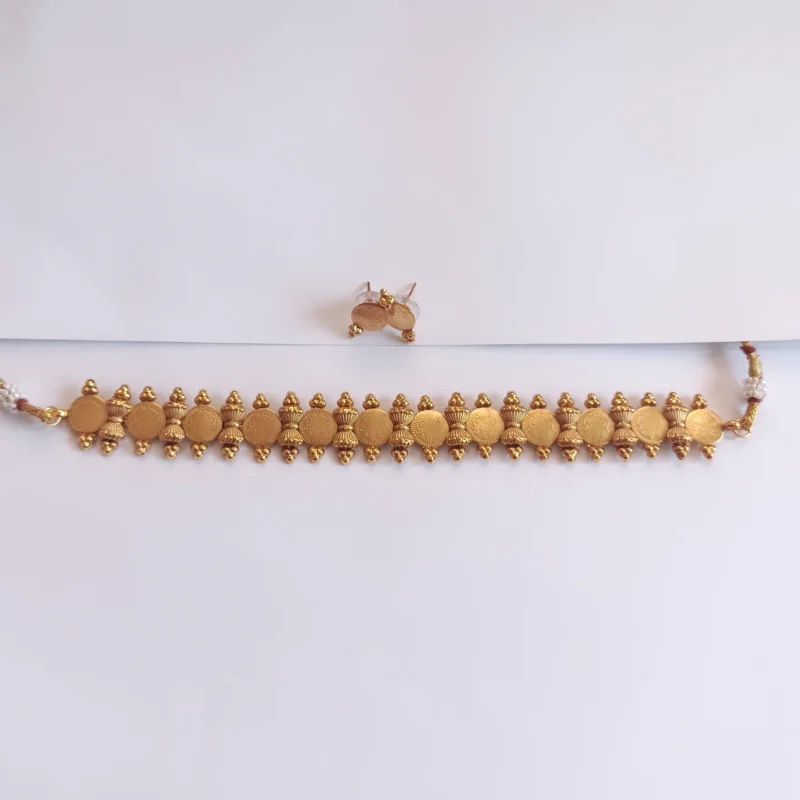 Traditional Coin Choker Necklace Set