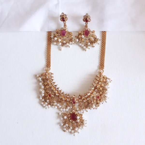 Traditional-South-Indian-Guttapusalu-Ruby-Stone-Studded-Necklace