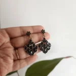 Teardrop Stone Chandelier Earrings