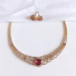 AD Floral CZ Necklace Set