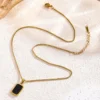 Anti Tarnish Geometric Pendant Necklace